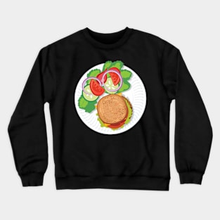 Burger and Veggies Crewneck Sweatshirt